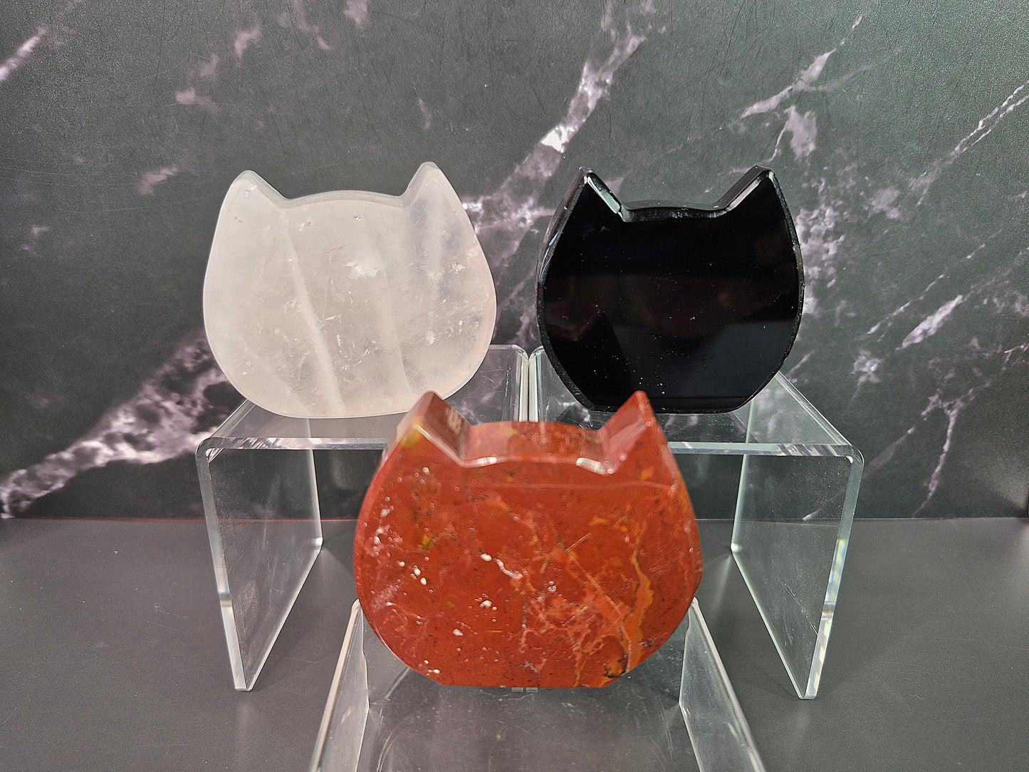 Cute Cat Head Carvings
