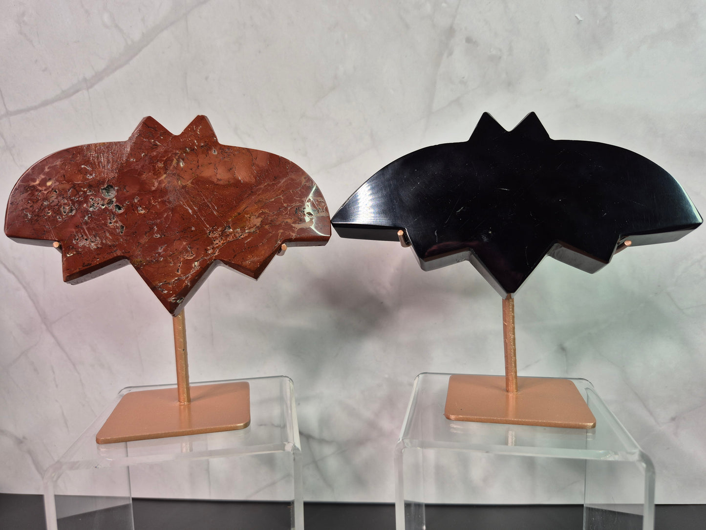 Halloween Bat Carvings with Stands