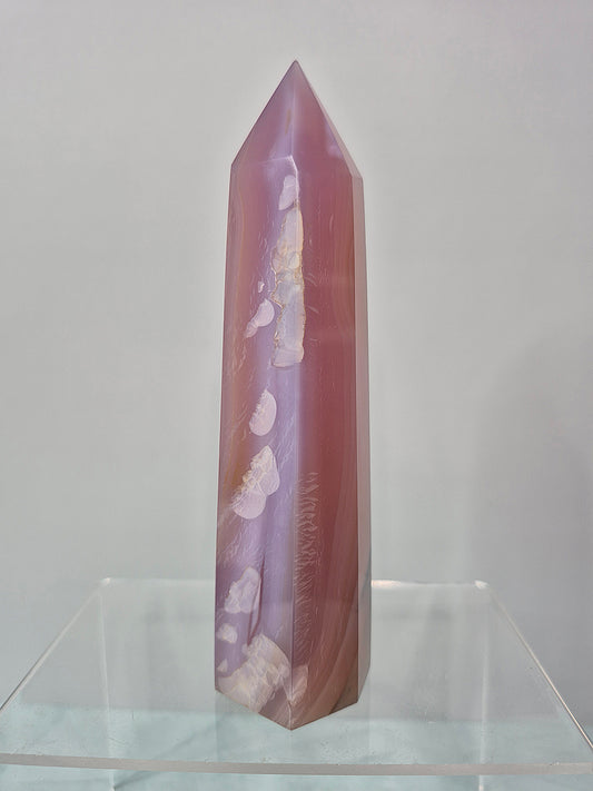 Pink Jelly Agate Tower