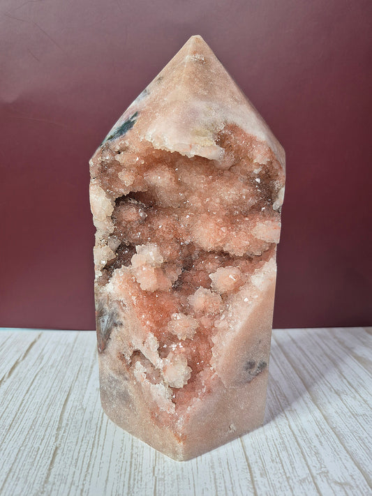 Pink Amethyst Tower with Jasper