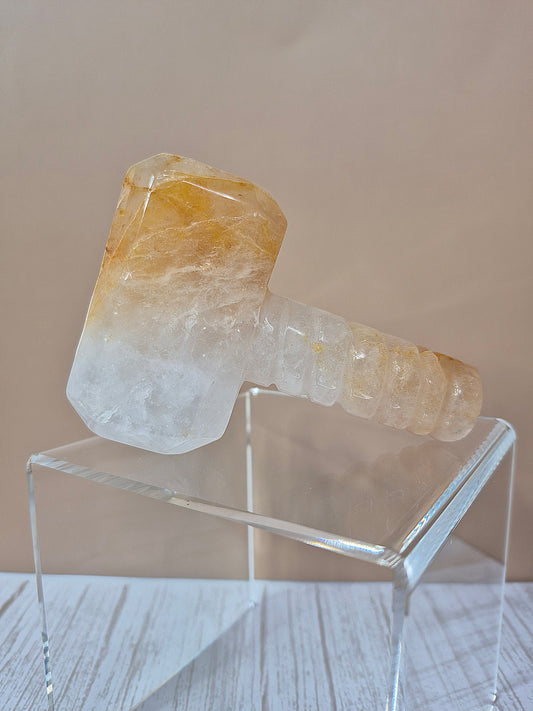 Golden Healer Crystal Hammer