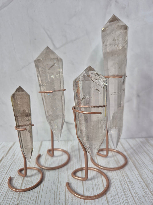 Beautiful Smoky Vogels on Gold Stands