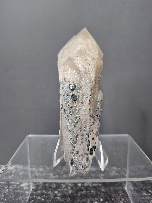 Rose Specular Hematite on Quartz