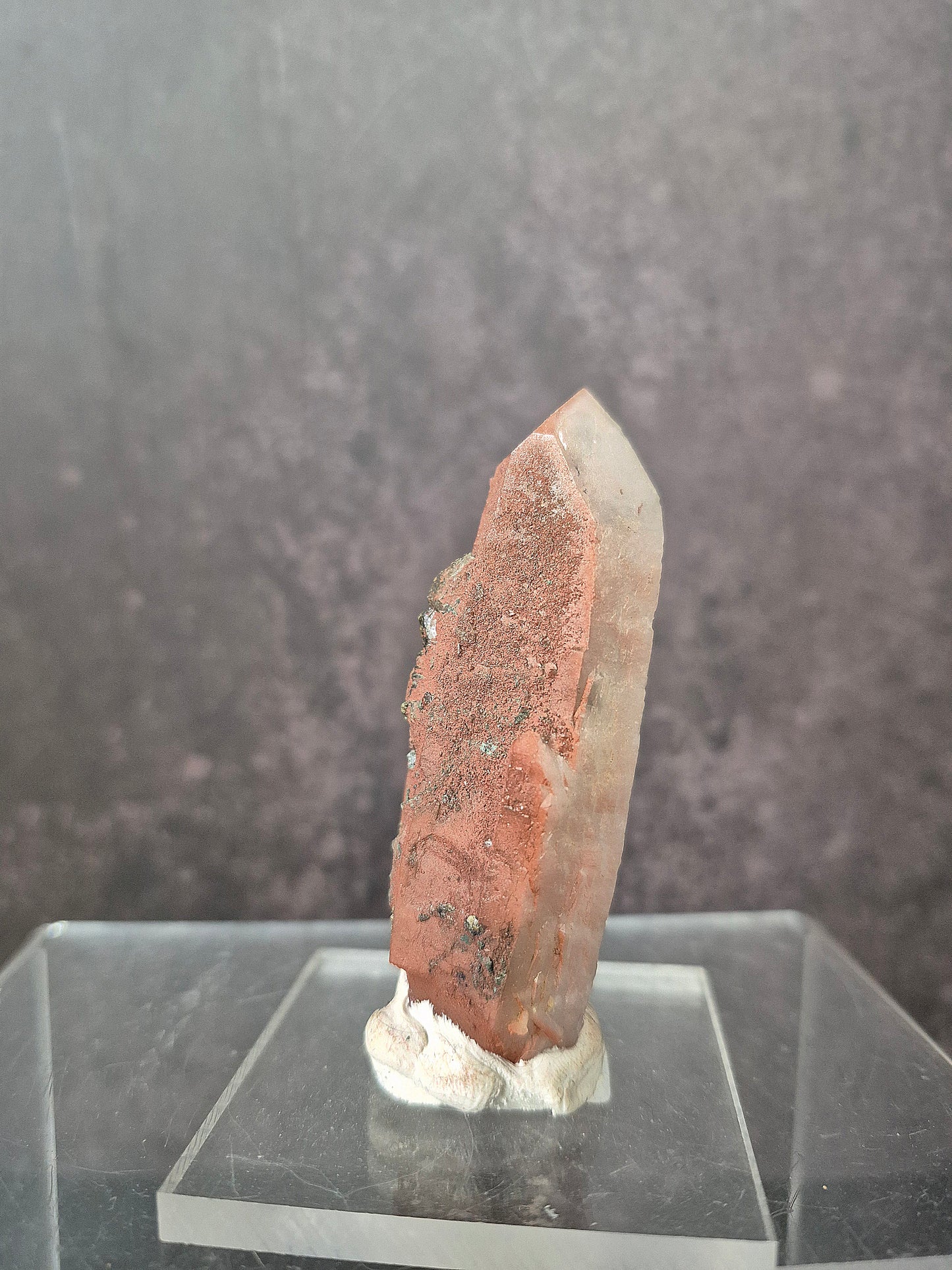 Red Hematite Quartz with Pyrite