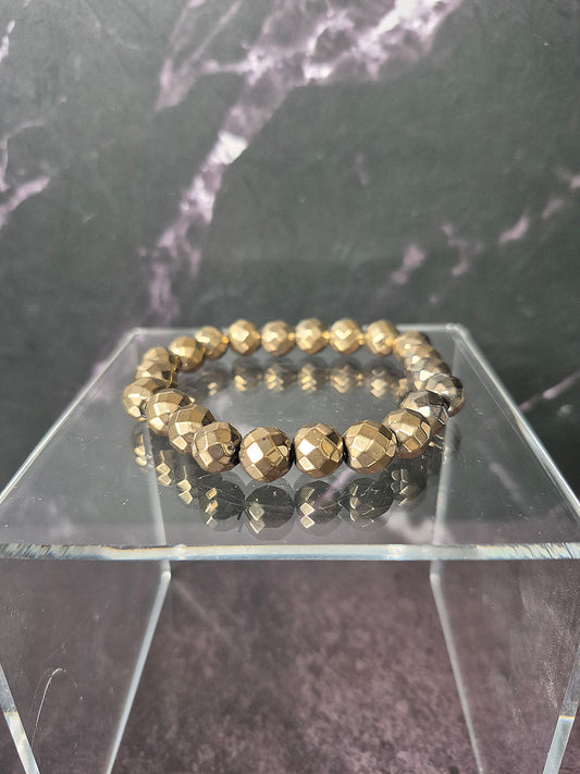Faceted Pyrite Bracelet