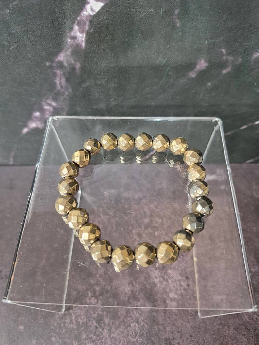 Faceted Pyrite Bracelet