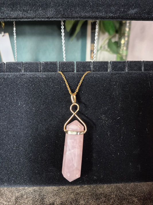 Rose Quartz Double-Terminated Necklace