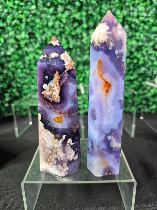 Blue Flower Agate Towers