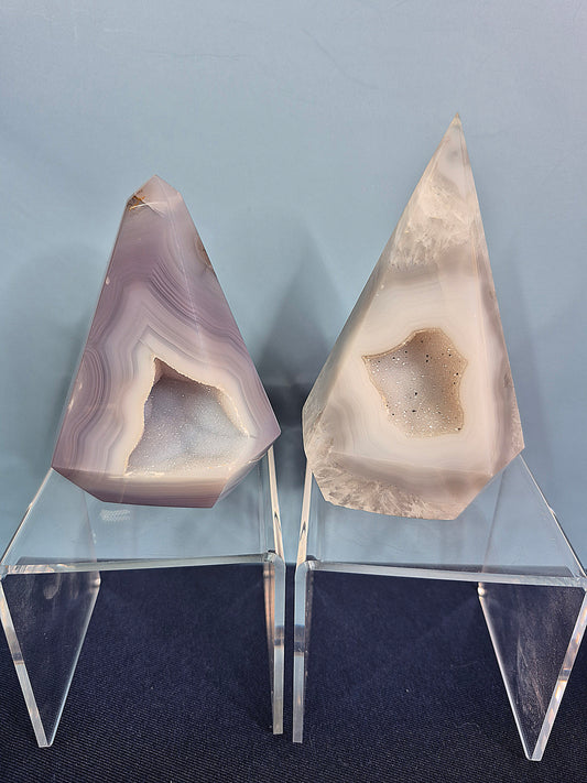 Dazzling Druzy Agate Conic Towers
