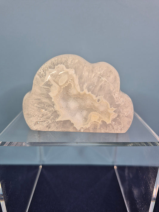 Agate Cloud Carvings with Druzy