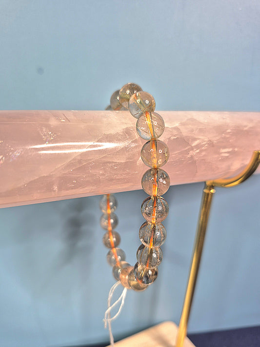 Rutilated Quartz Beaded Bracelet