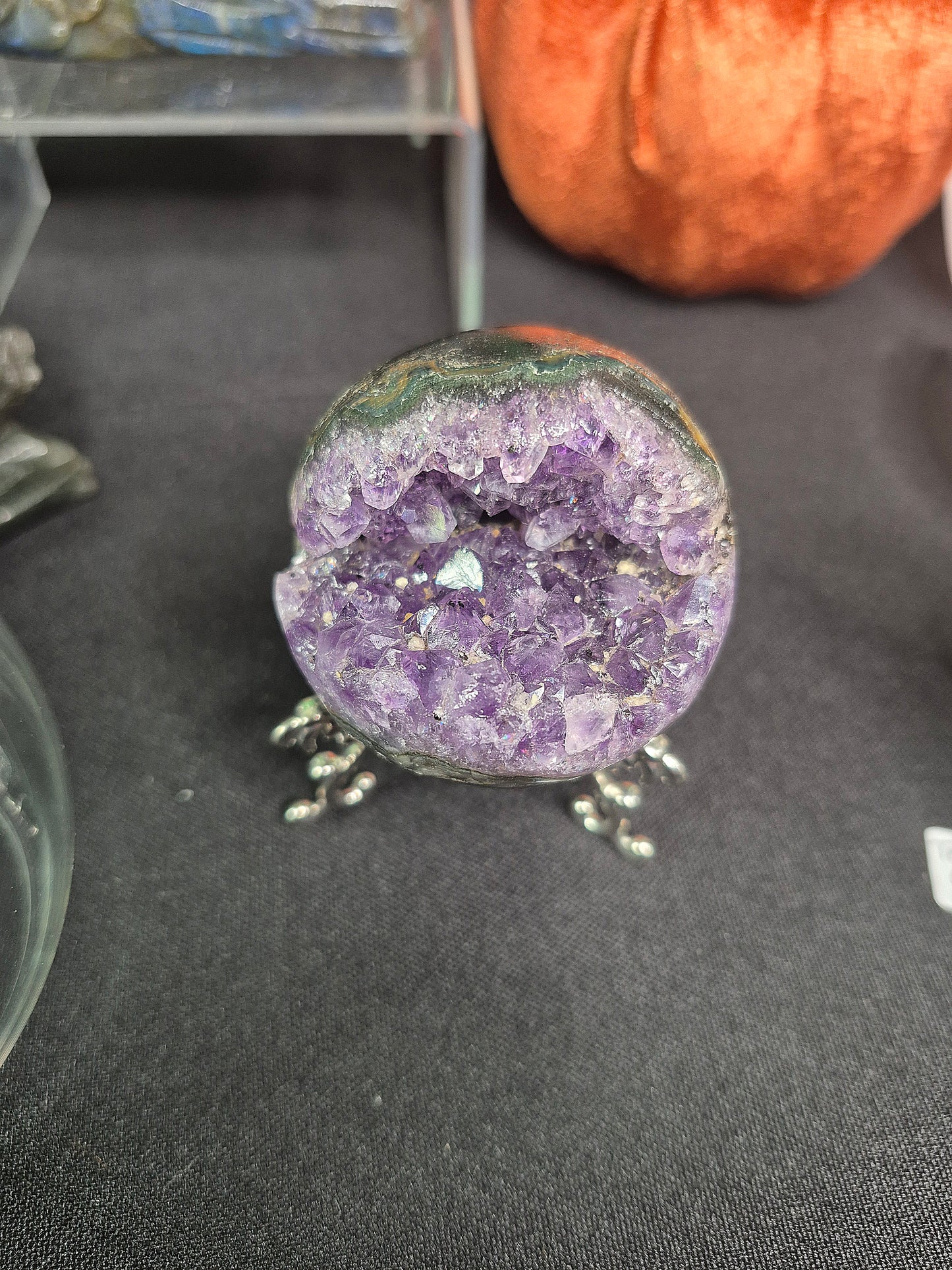 Pacman Amethyst Geode Sphere