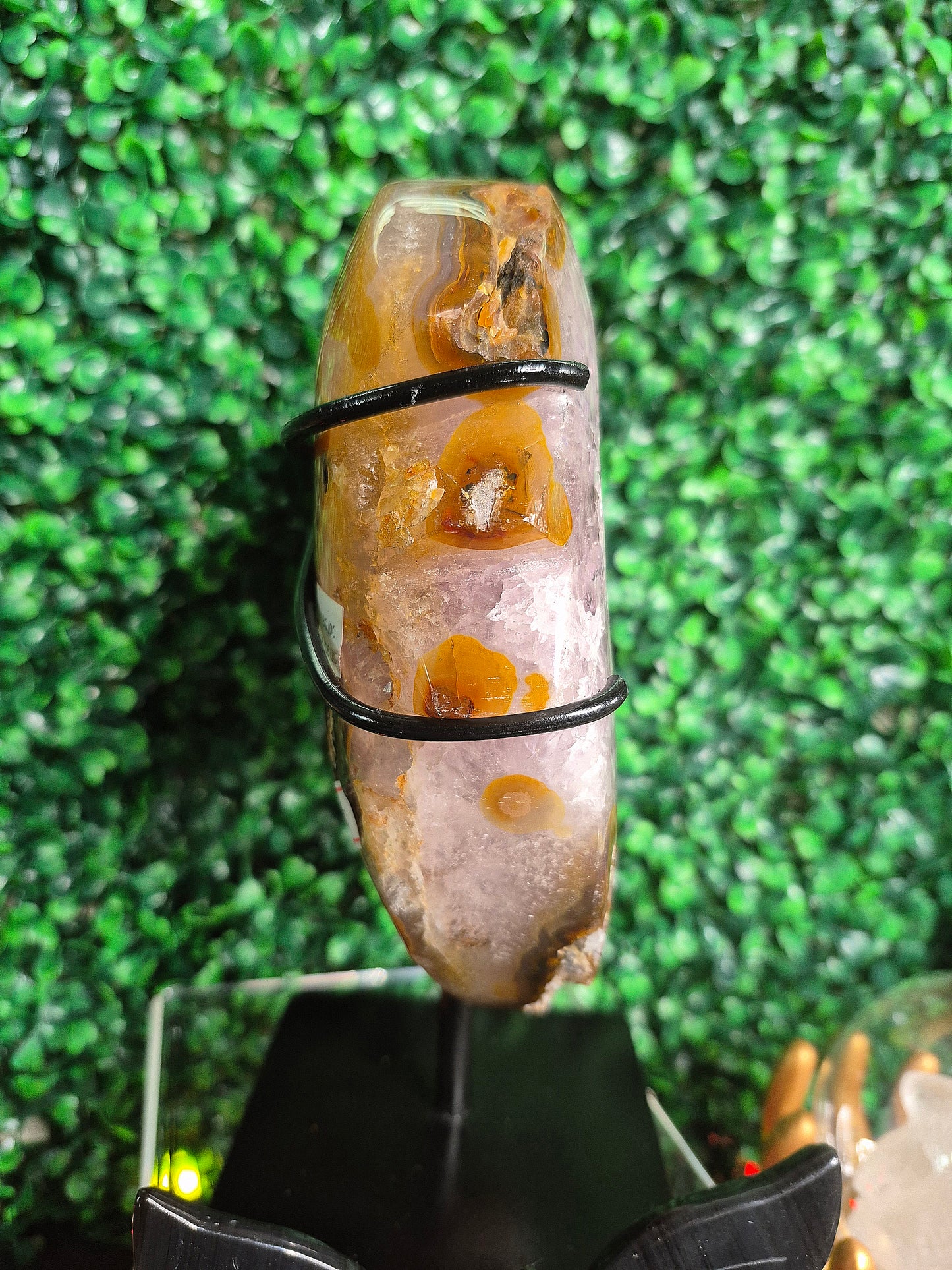 Druzy Agate and Amethyst Wings on Stand (XL)