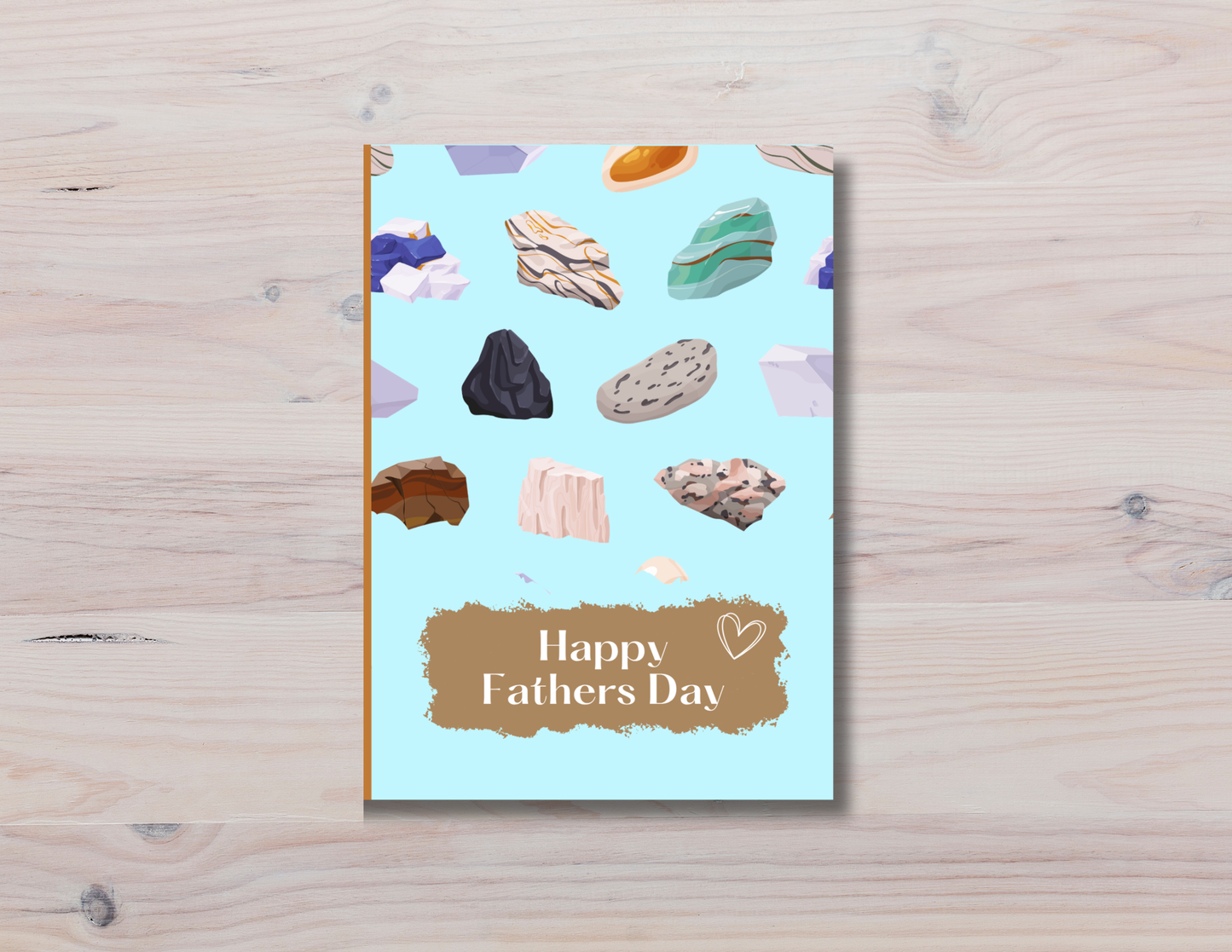 Father’s Day Rockhound Dig Card, “Formed with Time, Pressure & Patience” • Digital Download