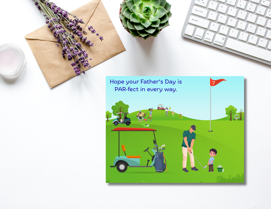 Best Dad on the Course Postcard