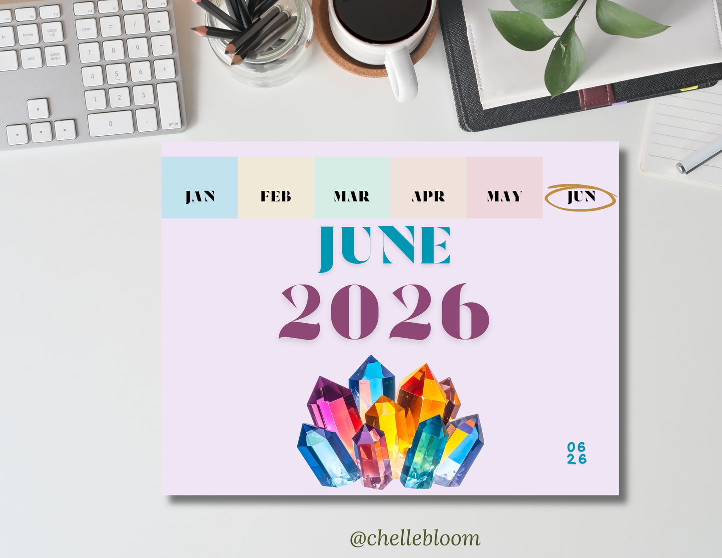 Crystal Calendar June 2026