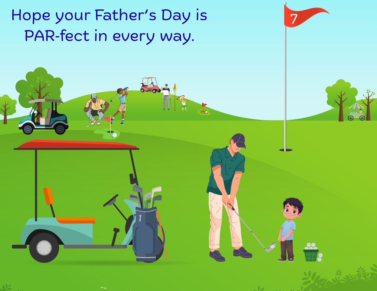 Best Dad on the Course Postcard