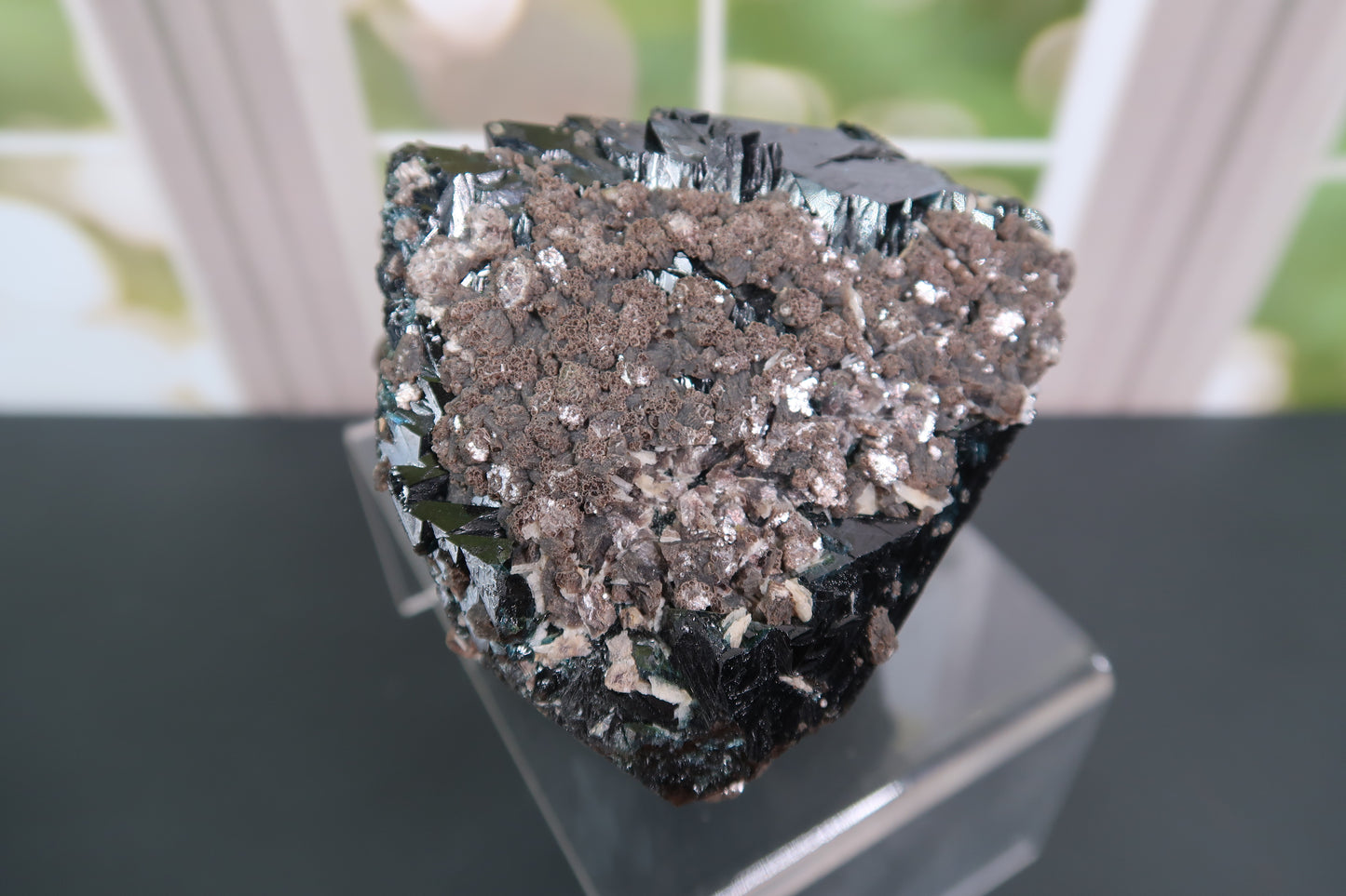 Large Dazzling Green Tourmaline with Mica