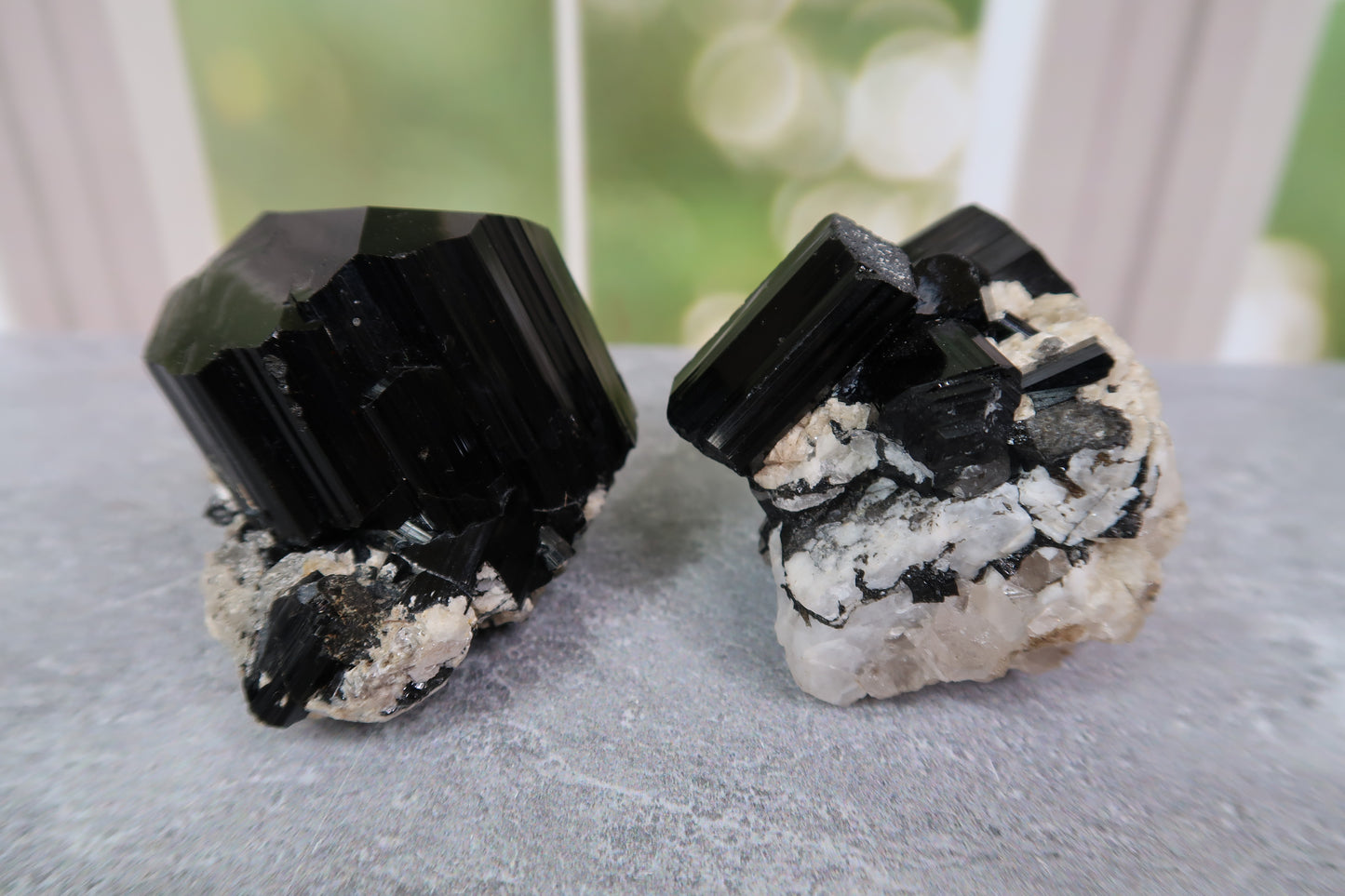 High Grade Black Tourmalines on Quartz
