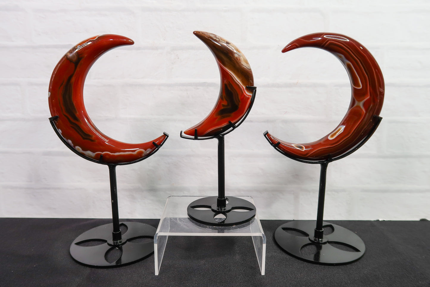Red Sardonyx Crescent Moons