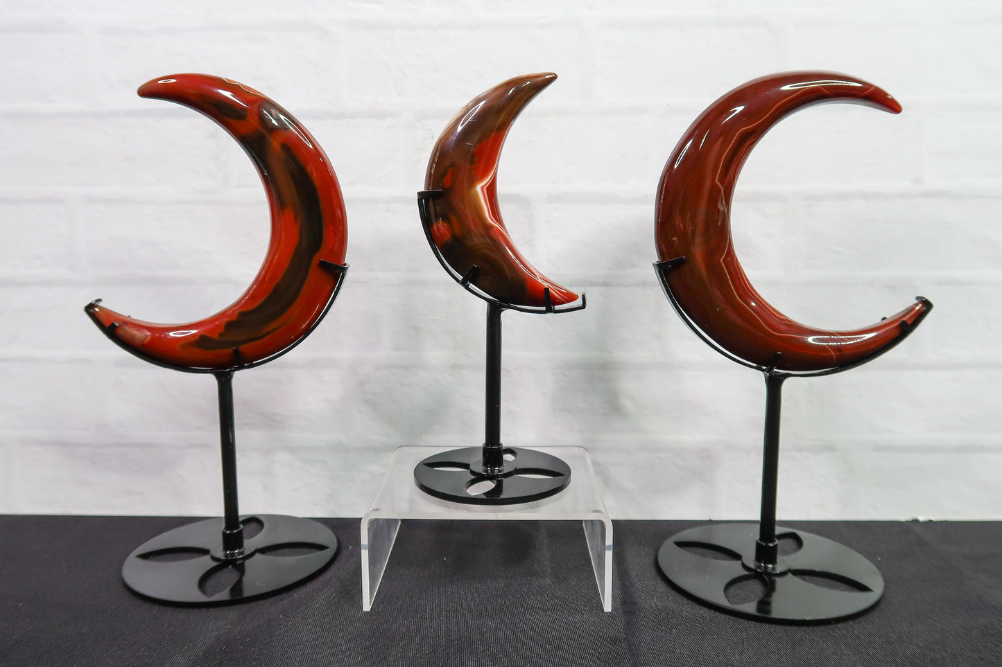 Red Sardonyx Crescent Moons