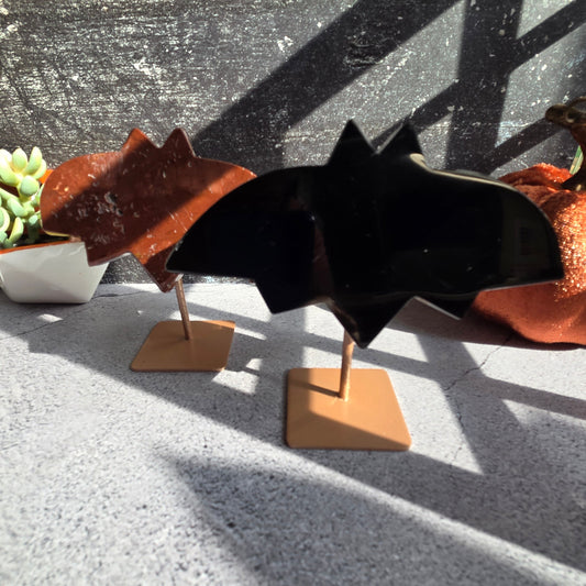 Halloween Bat Carvings with Stands