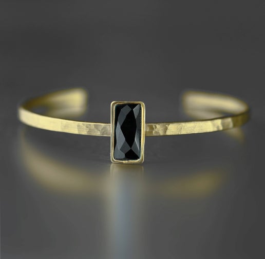 Semi-Precious Gemstone Black Onyx Cuff