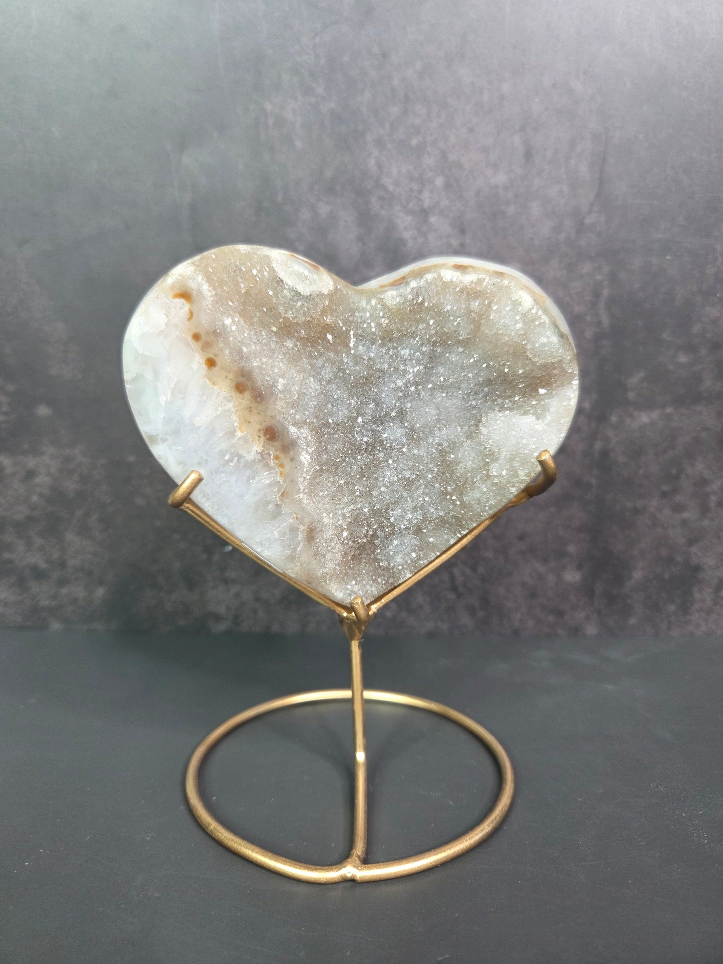 Icy Druzy Agate Hearts