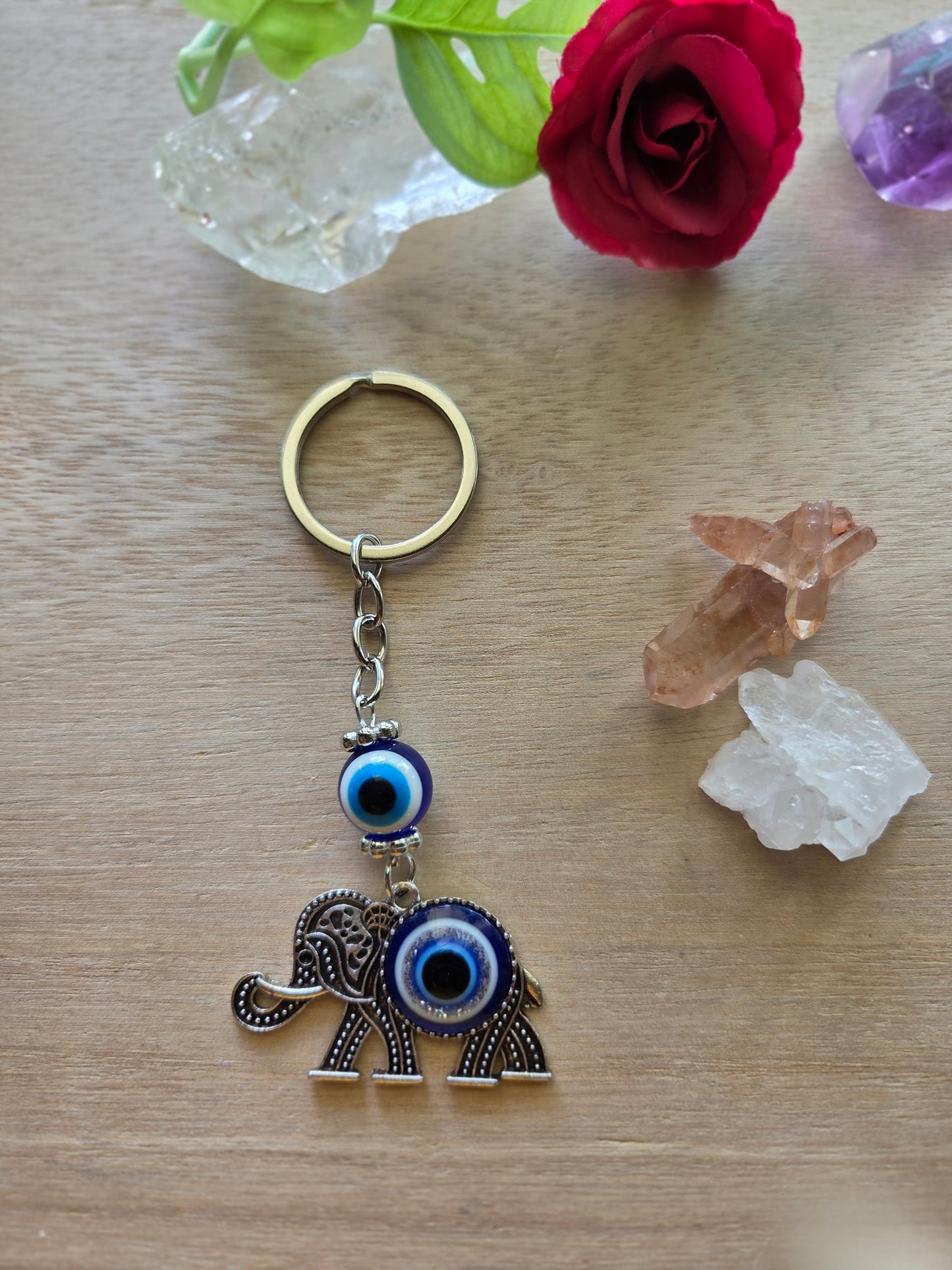 Silver Evil Eye Keychains