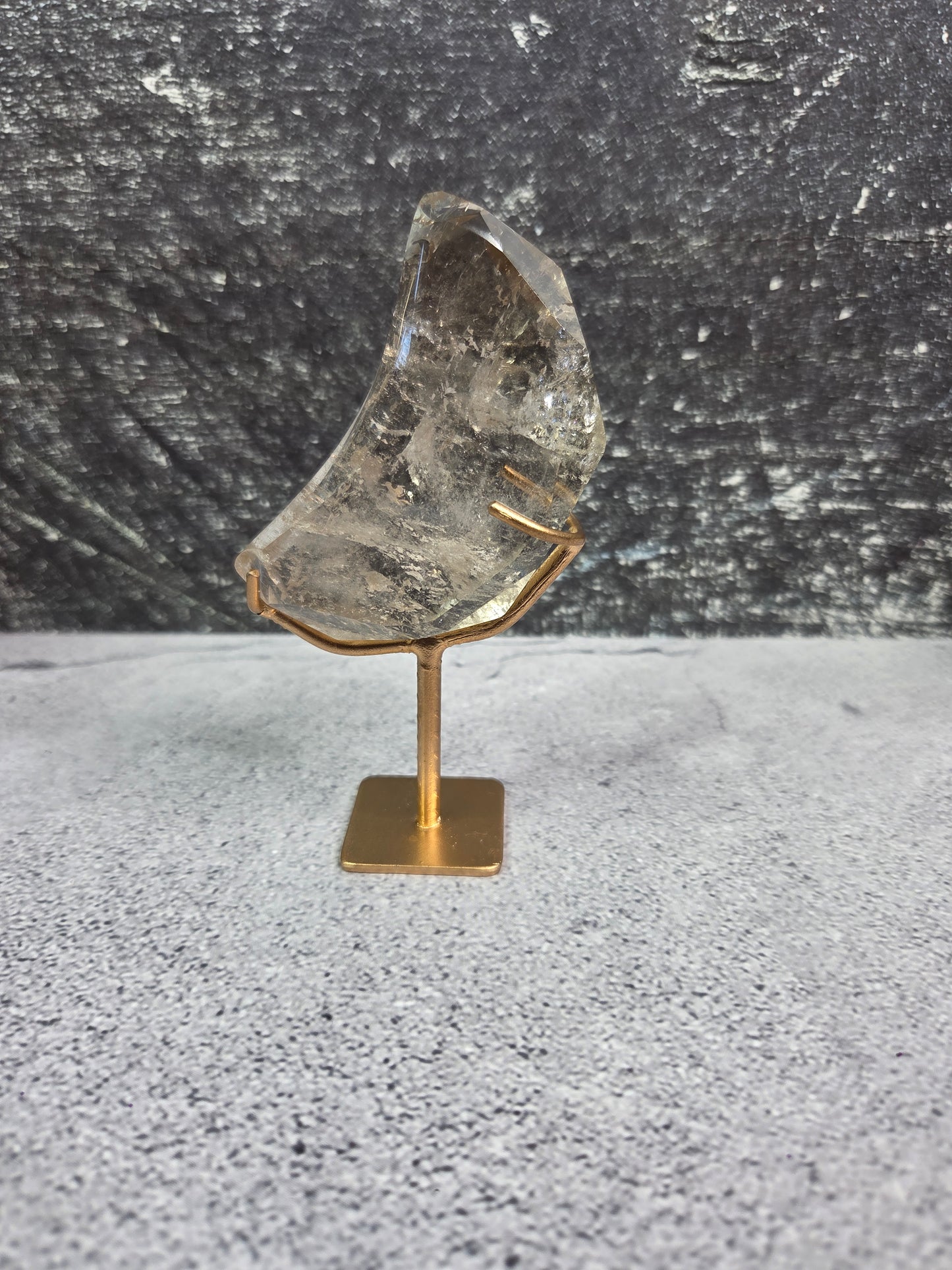 Faceted Cut Smoky Quartz Moons