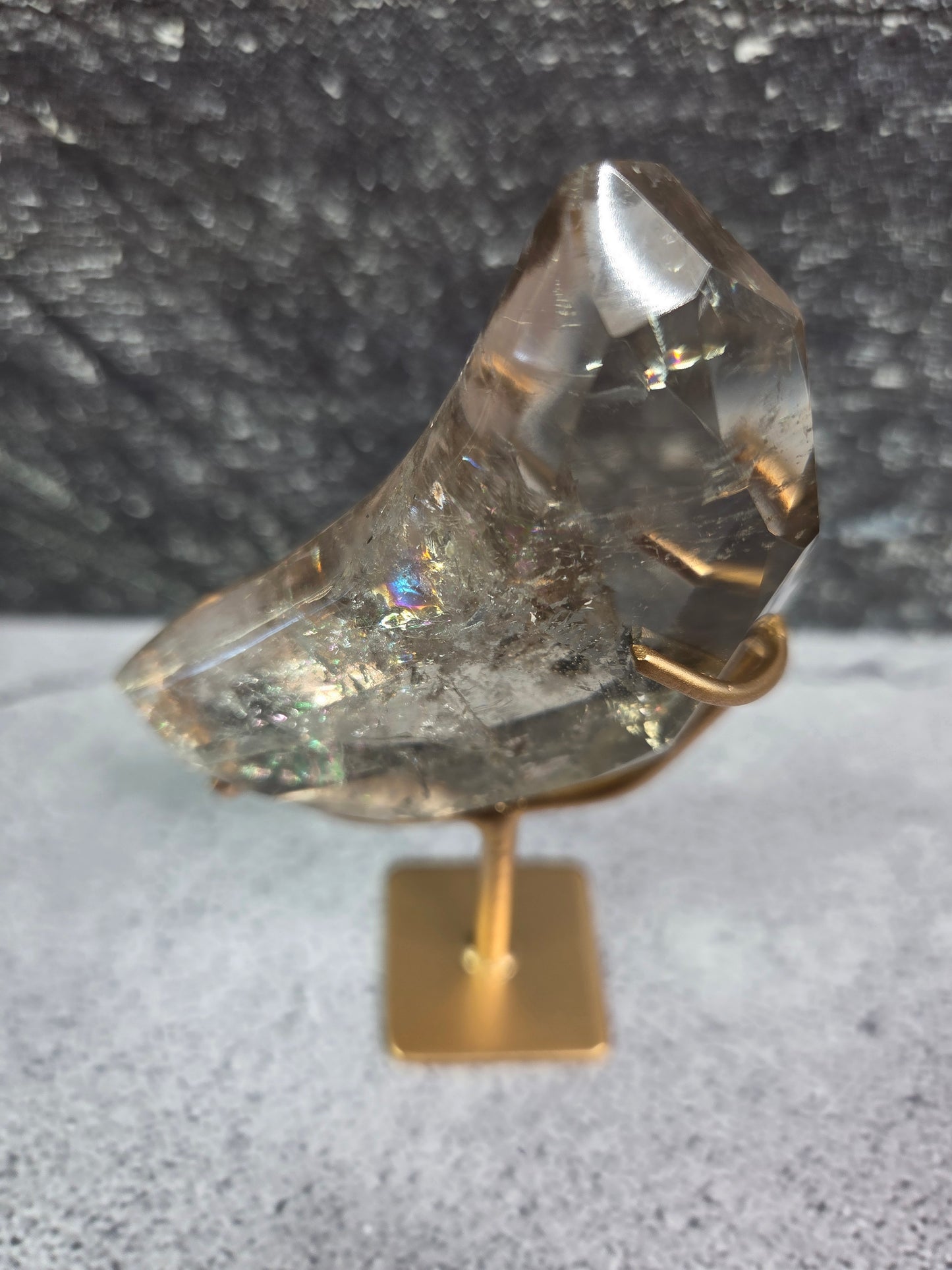 Faceted Cut Smoky Quartz Moons