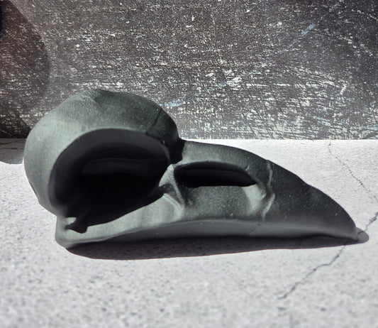 Black Obsidian Raven Skull