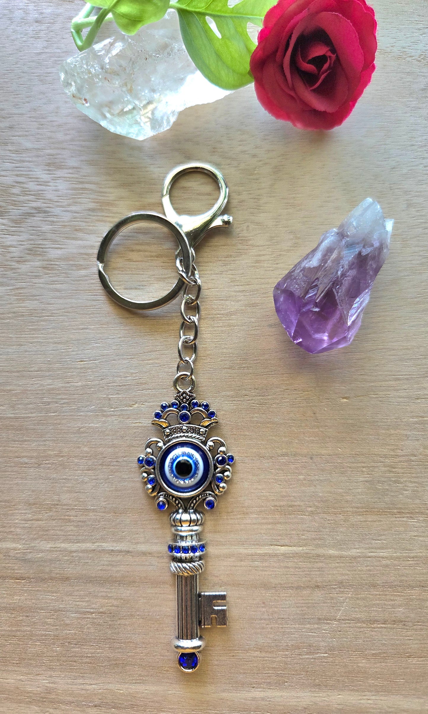 Silver Evil Eye Keychains