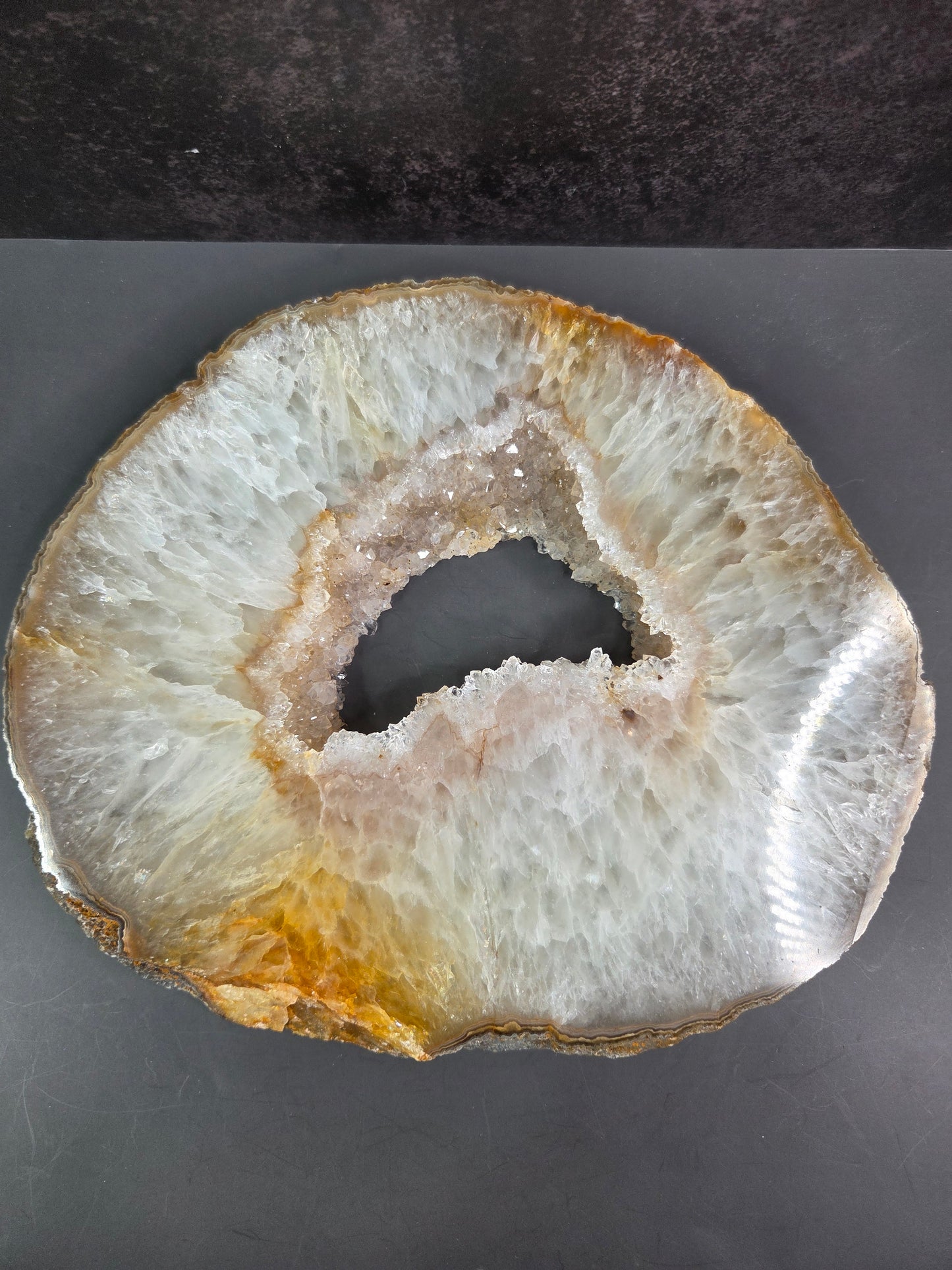 Agate Slab with Druzy Portal