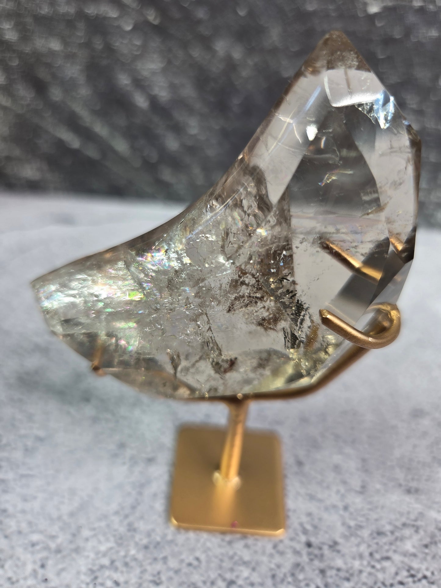 Faceted Cut Smoky Quartz Moons