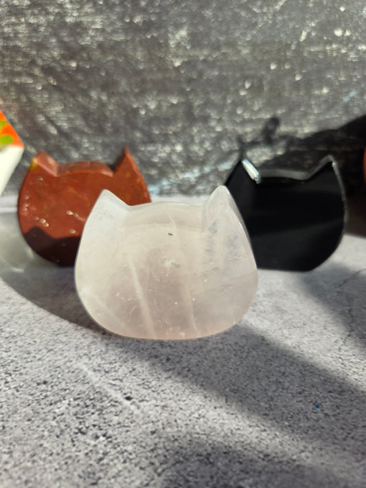 Cute Cat Head Carvings