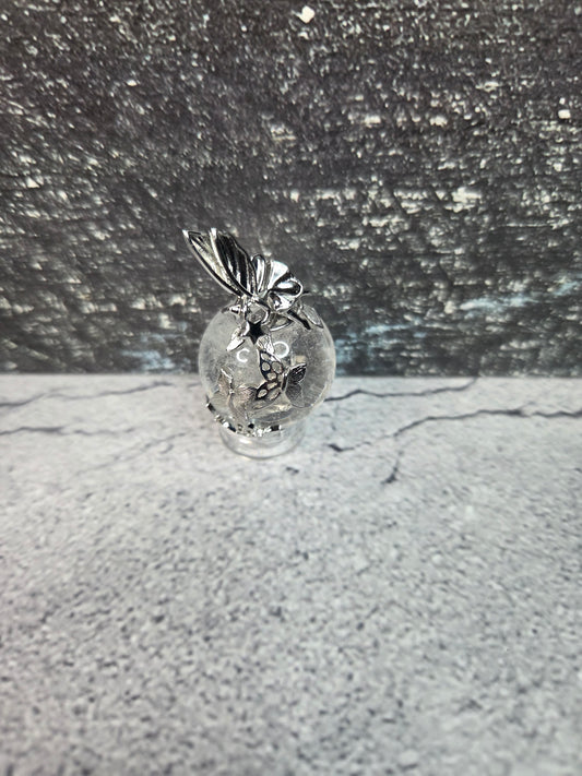 Spinning Clear Quartz Sphere Pendant