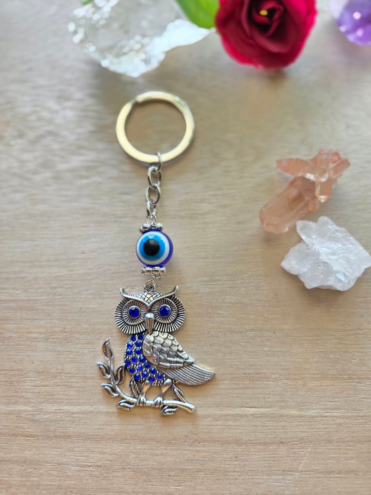 Silver Evil Eye Keychains
