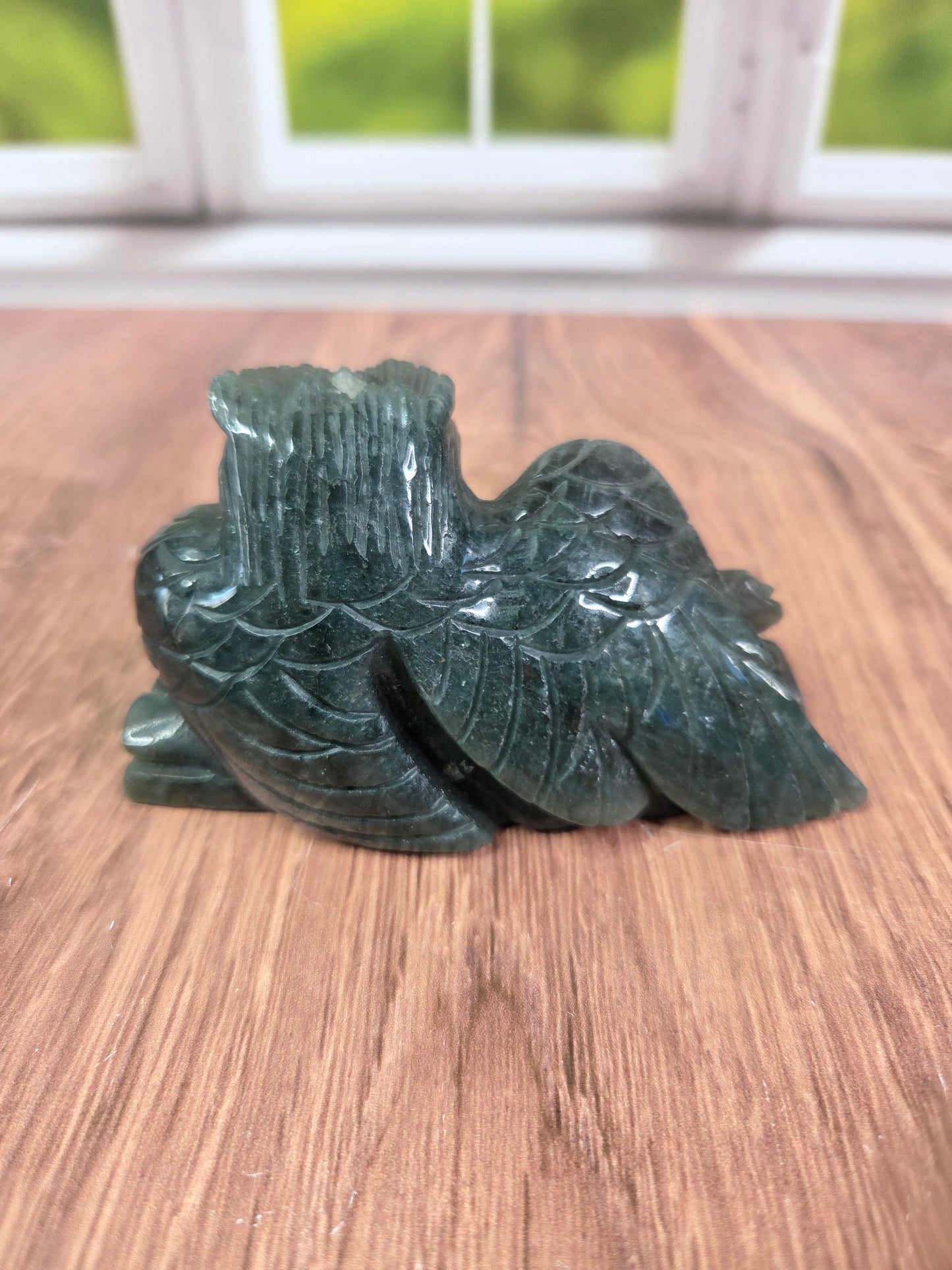 Stunning Labradorite Owl Carvings