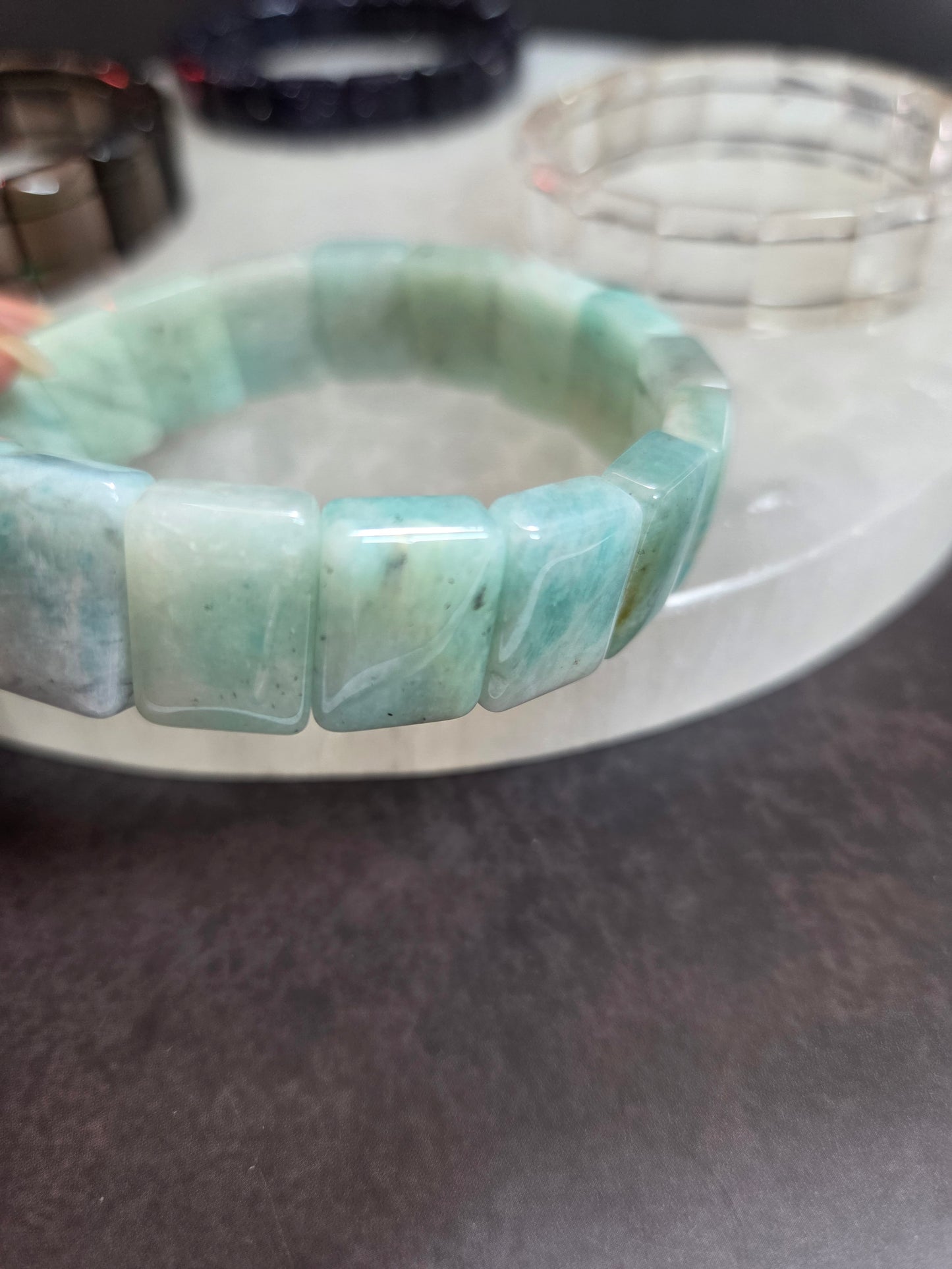 Amazonite Square Beaded Bracelet