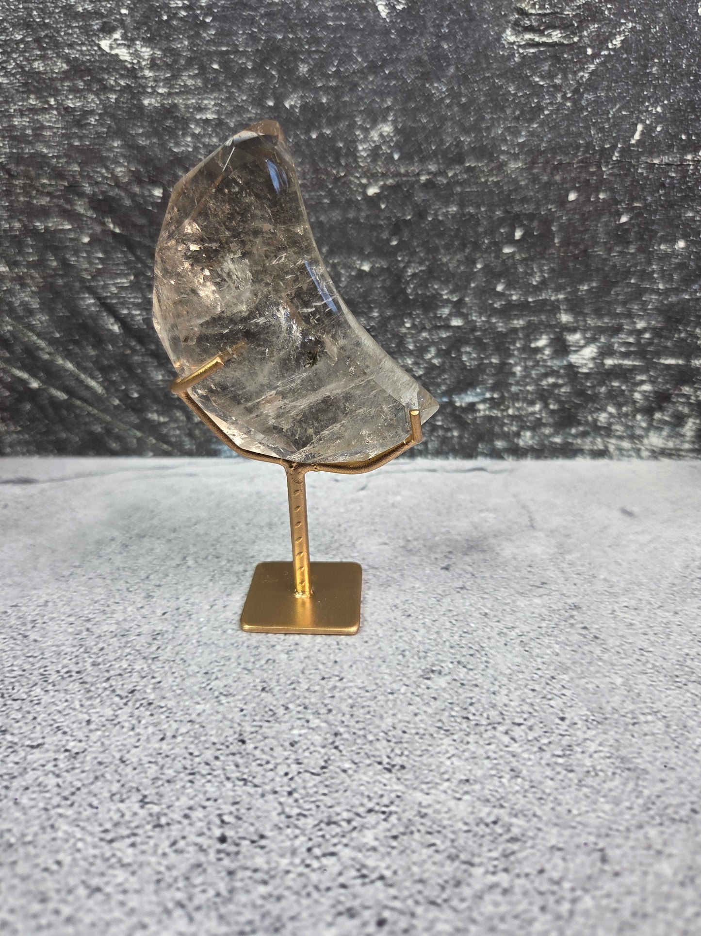 Faceted Cut Smoky Quartz Moons