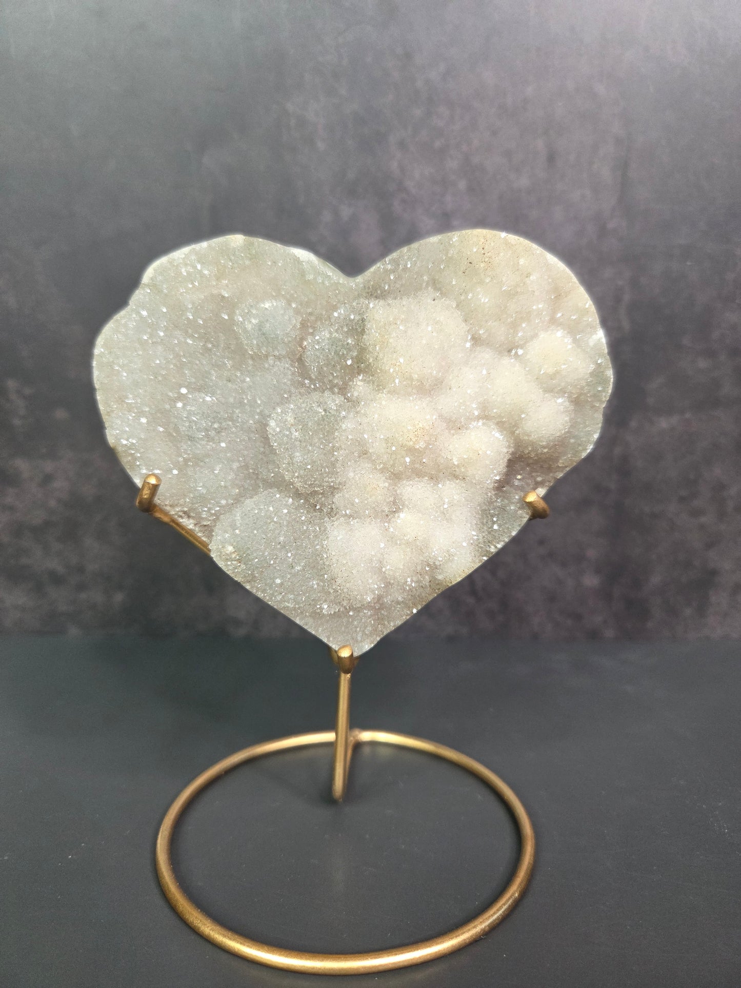 Icy Druzy Agate Hearts