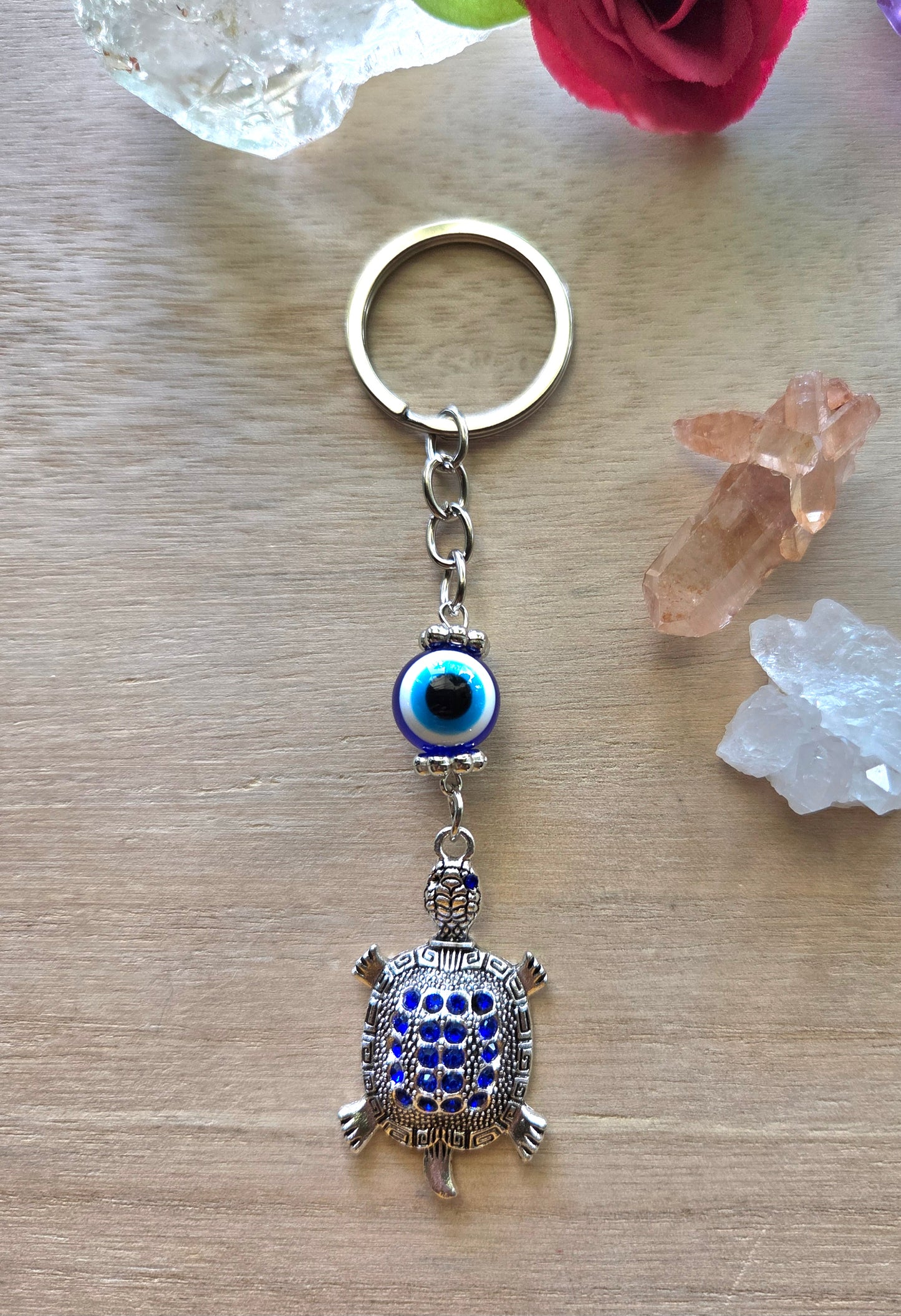 Silver Evil Eye Keychains
