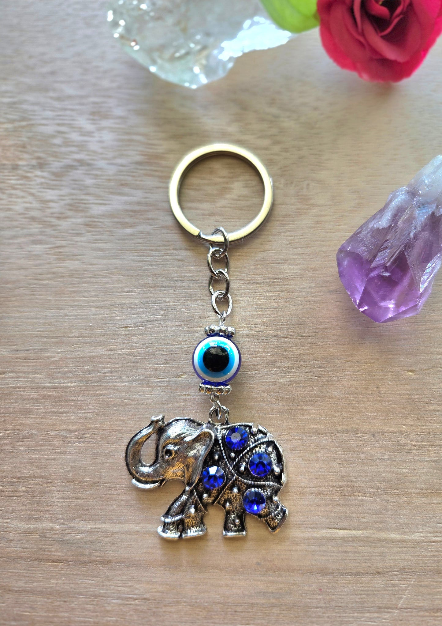 Silver Evil Eye Keychains