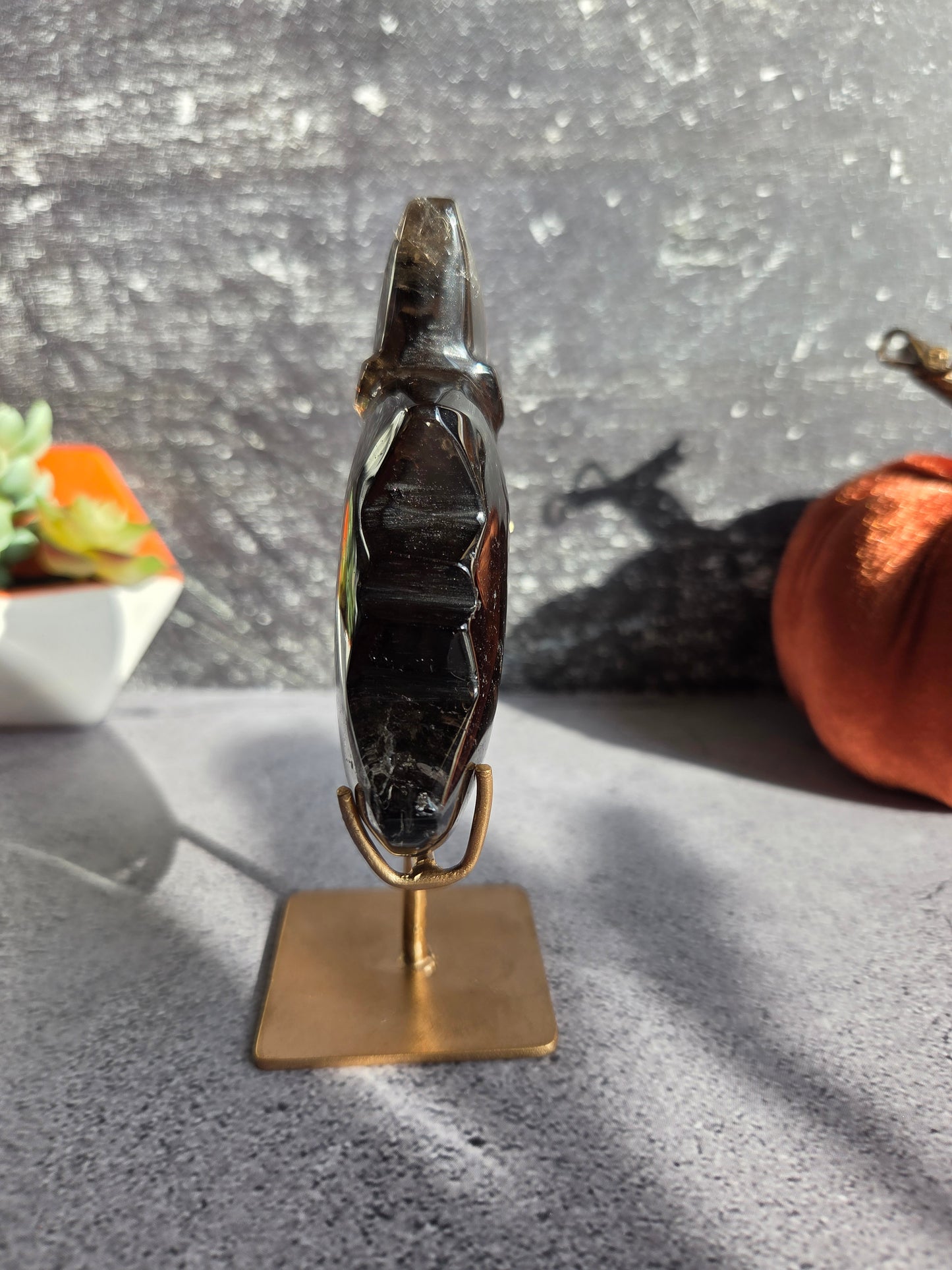 Smoky Quartz Crescent Moons