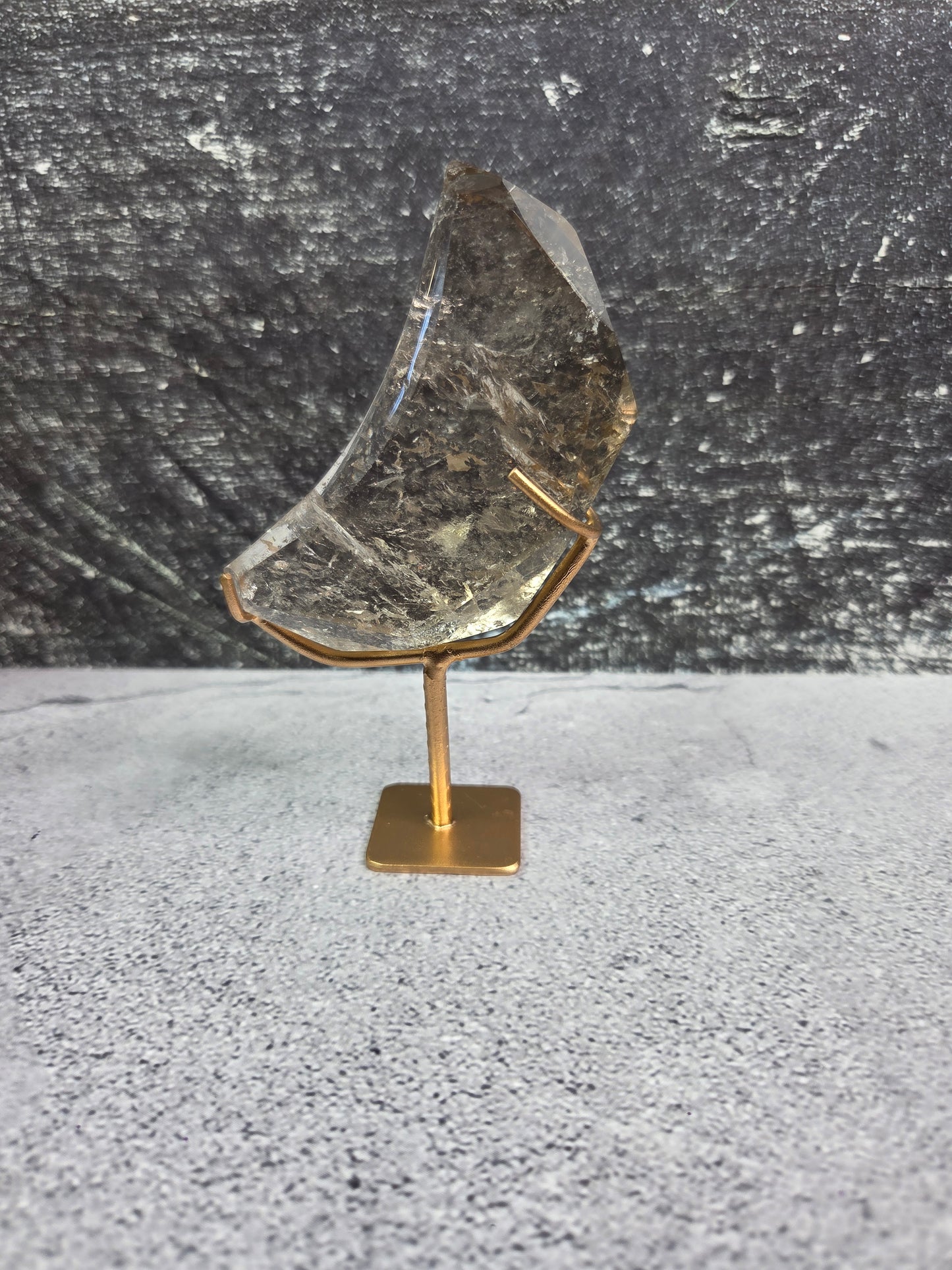 Faceted Cut Smoky Quartz Moons