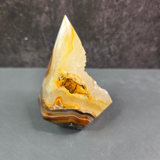 Golden Druzy Agate Conic Towers