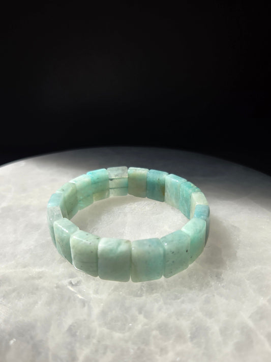Amazonite Square Beaded Bracelet