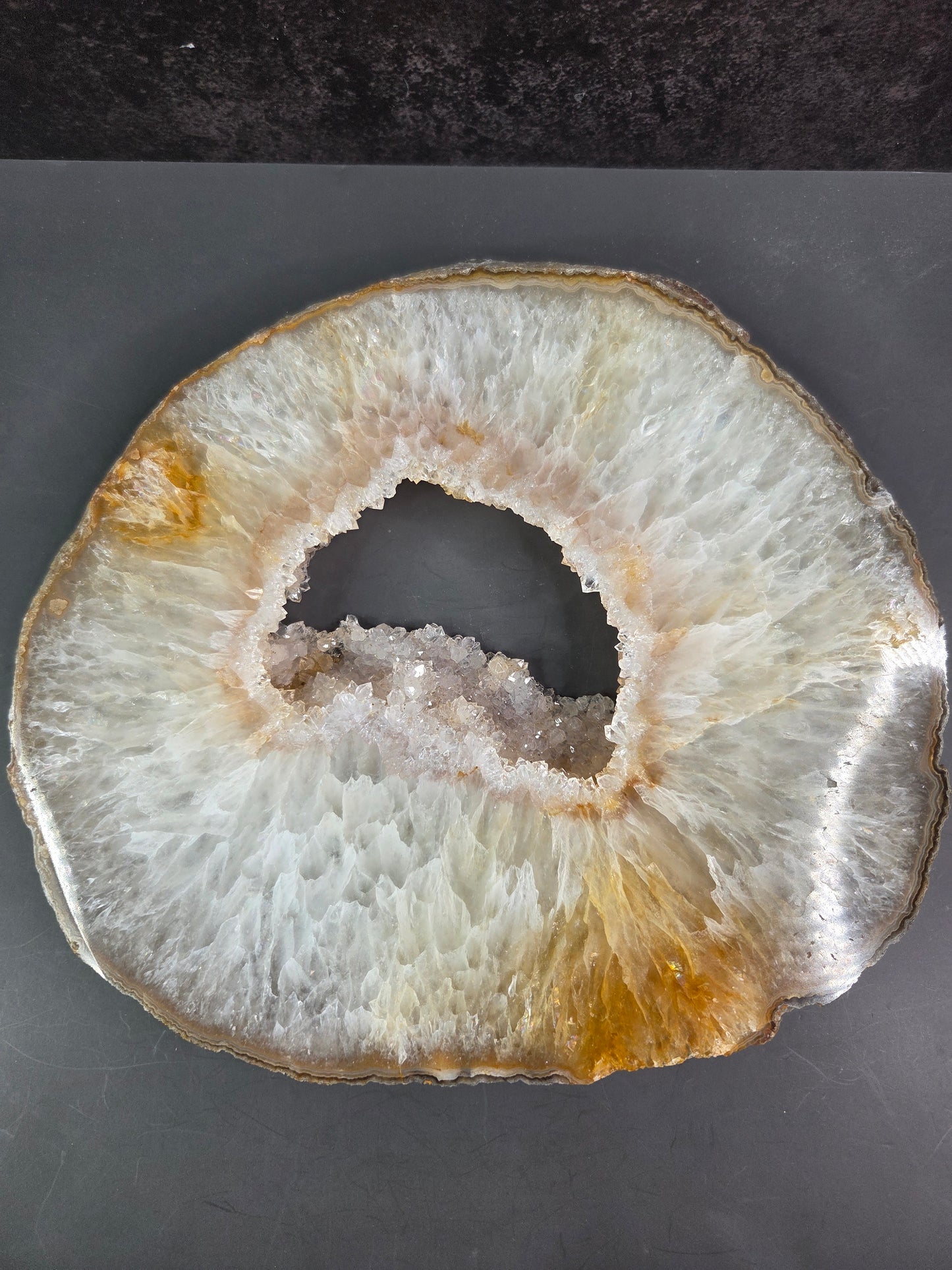 Agate Slab with Druzy Portal