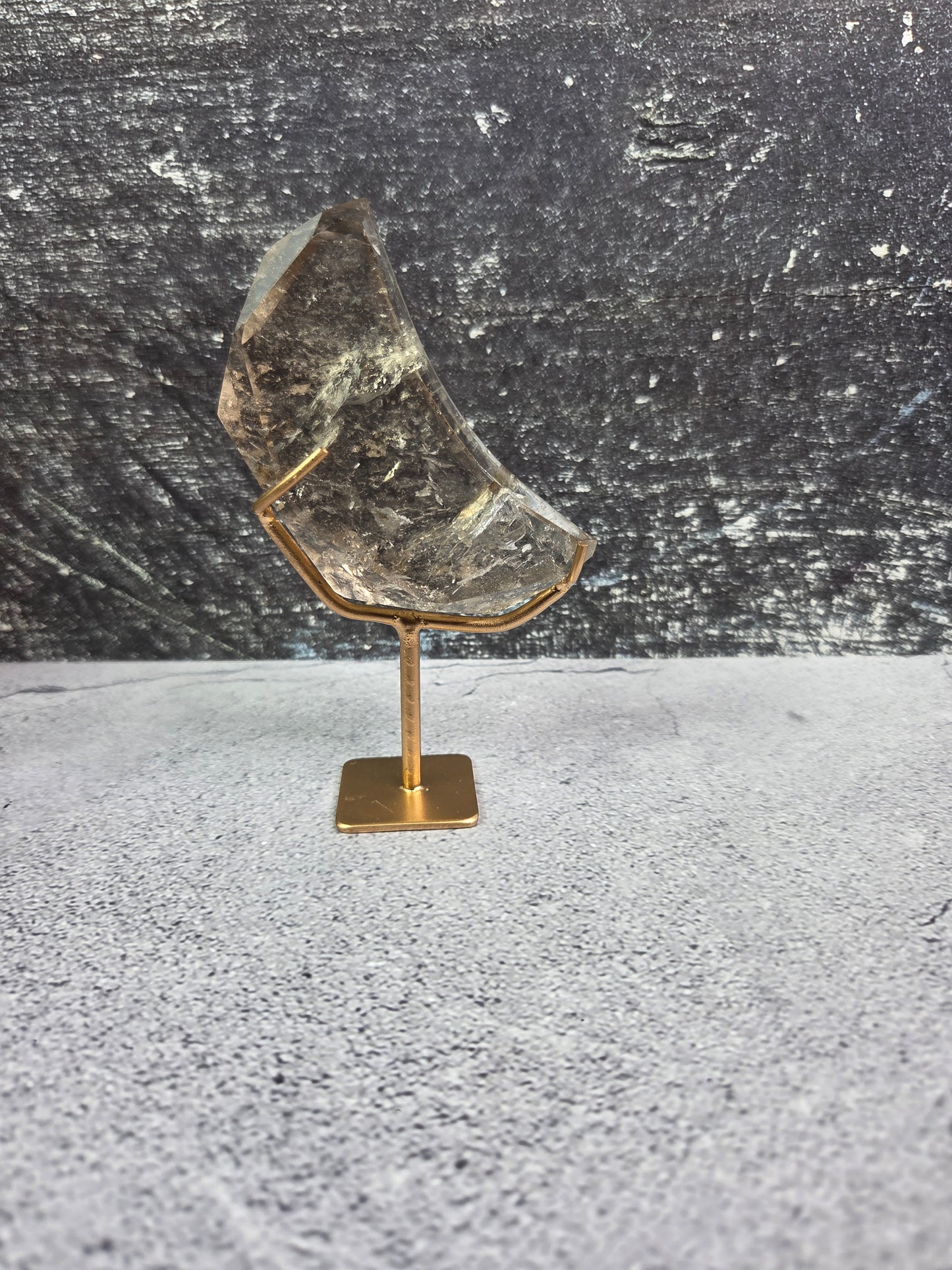 Faceted Cut Smoky Quartz Moons